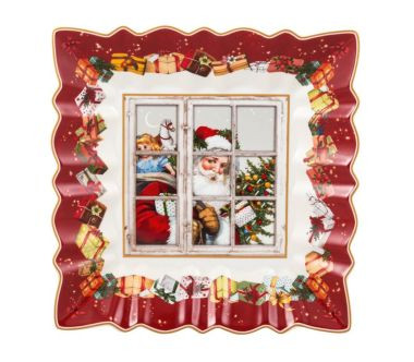 Półmisek kwadratowy św. Mikołaj za oknem Toy's Fantasy Villeroy & Boch