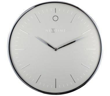 Zegar ścienny (szaro-srebrny) Glamour Nextime