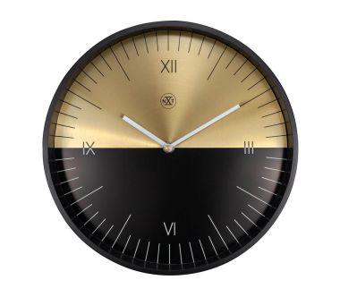 Zegar ścienny (czarno-złoty) Half Nextime