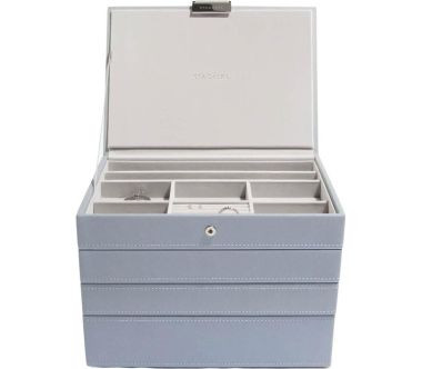 Pudełko na biżuterię 4-częściowe (ciemnoniebieskie) Classic Stackers
