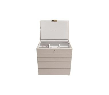 Pudełko na biżuterię 5-częściowe (beżowe) Classic Stackers