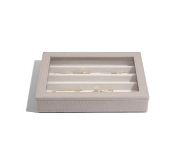 Organizer na naszyjniki z pokrywką (taupe) Classic Stackers