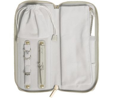 Etui na biżuterię podróżne zasuwane (beżowe) Travel Stackers