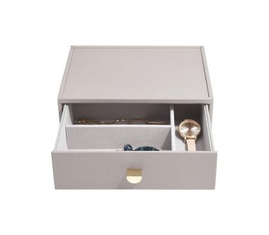Pudełko na biżuterię z szufladą (taupe) Classic Stackers