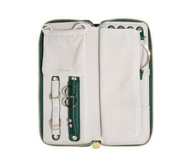 Etui podróżne z miejscem na pierścionki (szmaragdowe) Classic Stackers