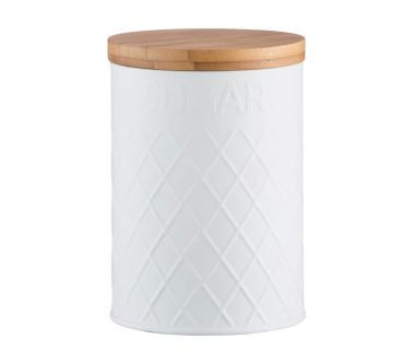 Pojemnik kuchenny na cukier Embossed White Typhoon