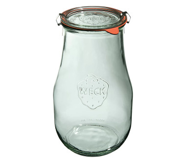 Słoik Tulip z pokrywką, uszczelką i zapinkami 2,7 l (4 szt.) Weck