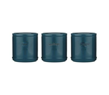 Zestaw 3 pojemników ceramicznych (tealblue) Accents Price & Kensington