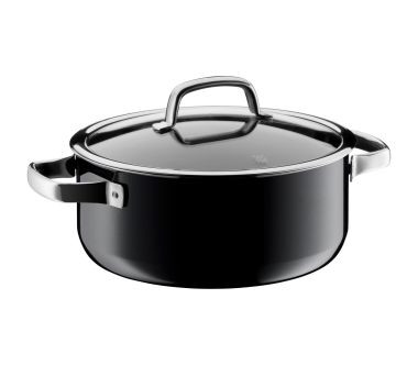 Niski garnek z pokrywką 24 cm (czarny) Fusiontec Mineral WMF
