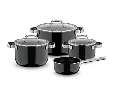 Zestaw 4 naczyń Black Fusiontec Mineral Pro WMF