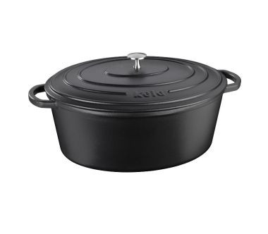 Brytfanka owalna 6,5 l (czarna) Calido Kela