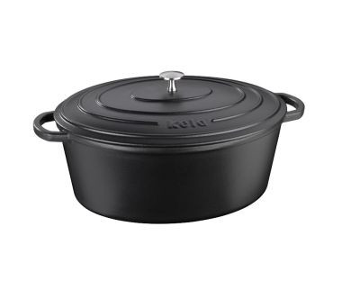 Brytfanka owalna 9,3 l (czarna) Calido Kela