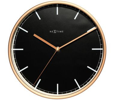 Zegar ścienny duży (czarno-miedziany) Company Nextime