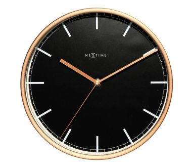 Zegar ścienny mały (czarno-miedziany) Company Nextime