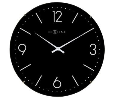 Zegar ścienny (czarny) Basic Dome Nextime