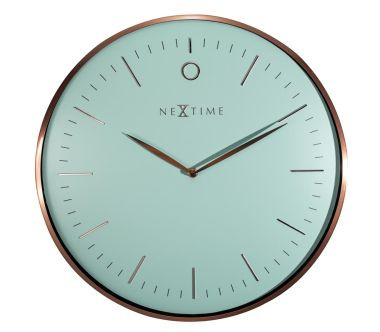 Zegar ścienny (turkusowy) Glamour Nextime