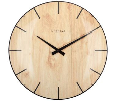 Zegar ścienny (beżowy) Edge Wood Dome Nextime