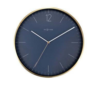 Zegar ścienny (niebiesko-złoty) Essential Gold Nextime