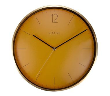 Zegar ścienny (pomarańczowy) Essential Gold Nextime