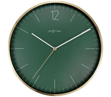 Zegar ścienny (zielony) Essential Gold Nextime