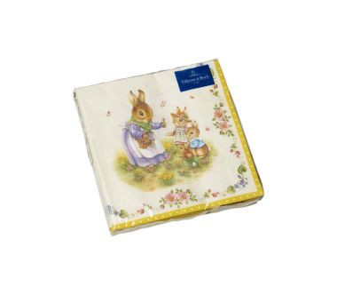 Serwetka lunchowa Rodzina zajęcy Easter Accessories Villeroy & Boch