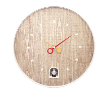 Zegar ścienny (biały) White Nightingale Nextime