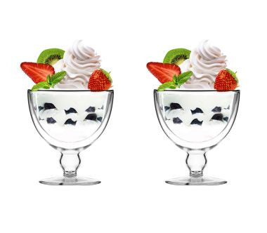 Zestaw 2 pucharków do deserów z podwójną ścianką (250 ml) Amo Vialli Design