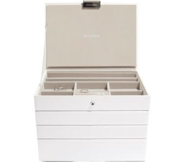 Pudełko na biżuterię 4-częściowe (białe) Classic Stackers