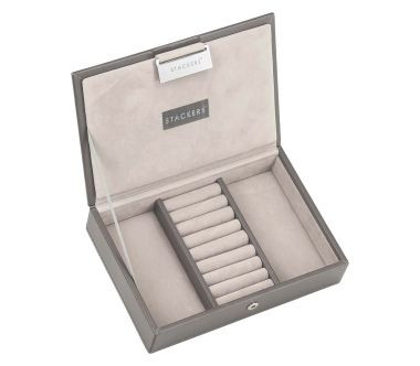 Pudełko na biżuterię z pokrywką (brązowoszary) Mini Classic Stackers