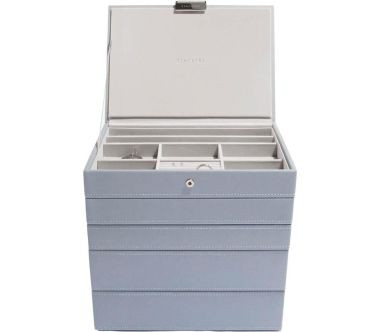 Pudełko na biżuterię 5-częściowe (niebieskie) Classic Stackers 