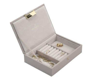 Pudełko na biżuterię pokrywką (taupe) Mini Classic Stackers