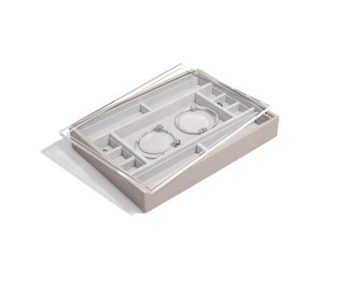 Organizer na bransoletek charms + pokrywka (taupe) Classic Stackers