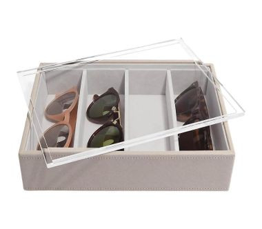 Organizer na akcesoria + pokrywka (taupe) Classic Stackers