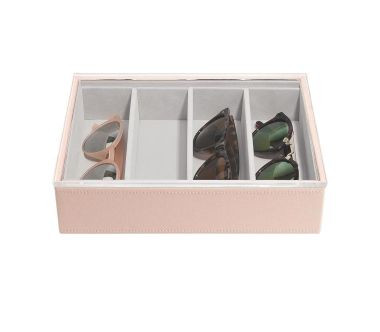 Organizer na okulary z pokrywką (różowy) Classic Stackers