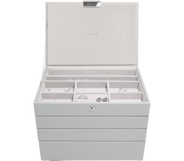 Pudełko na biżuterię 4-częściowe (szare) Classic Stackers