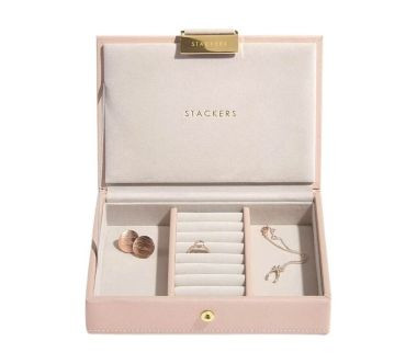 Pudełko na biżuterię z pokrywką (różowe + złoto) Mini Stackers