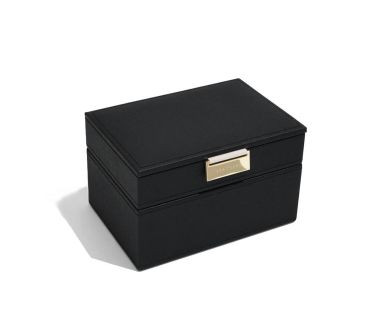 Pudełko na biżuterię 2-poziomowe (czarne) Mini Classic Stackers 