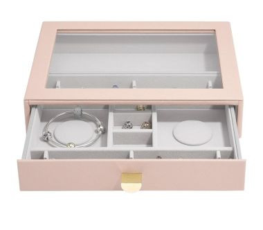 Organizer z szufladką na bransoletki charms (różowy) Classic Stackers
