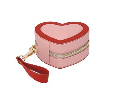 Pudełko podróżne na biżuterię (różowe) Heart Stackers