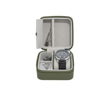 Etui podróżne na biżuterię i zegarek (zielone) Canvas Stackers