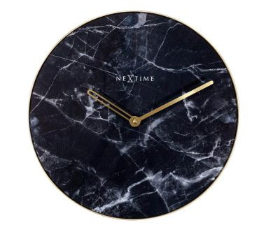 Zegar ścienny (ciemny) Marble Nextime