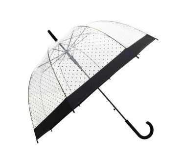 Parasol automatyczny - kopuła (przezroczysty w czarne kropki) Smati