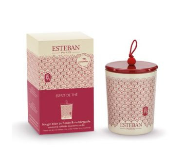 Świeca zapachowa (180 g) Esprit de thé + ceramiczna przykrywka Esteban