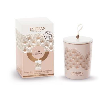 Świeca zapachowa (180 g) Iris Cachemire + ceramiczna przykrywka Esteban