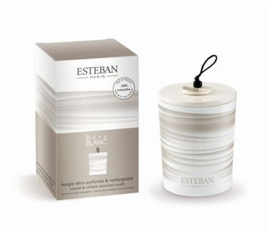 Świeca zapachowa (180 g) Rêve blanc + ceramiczna przykrywka Esteban
