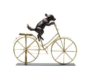 Figurka dekoracyjna Dog with Bicycle 44 x 36 cm Kare Design