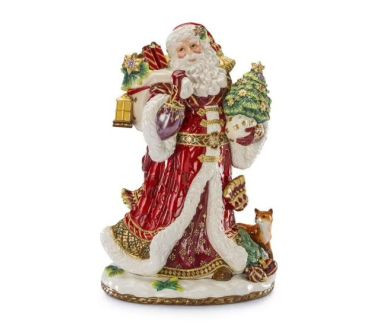 Figura świąteczna kolekcjonerska Świety Mikołaj (30 x 49 cm) Lamart