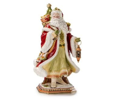 Figura świąteczna kolekcjonerska Święty Mikołaj z latarenką (50 cm) Lamart
