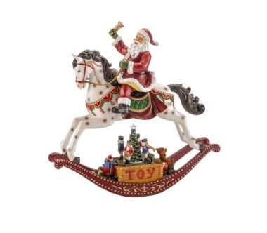 Pozytywka Świety Mikołaj na koniu na biegunach (31 cm) Lamart