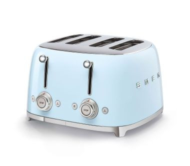 Toster na 4 kromki, osobno (błękitny) 50's Style SMEG 